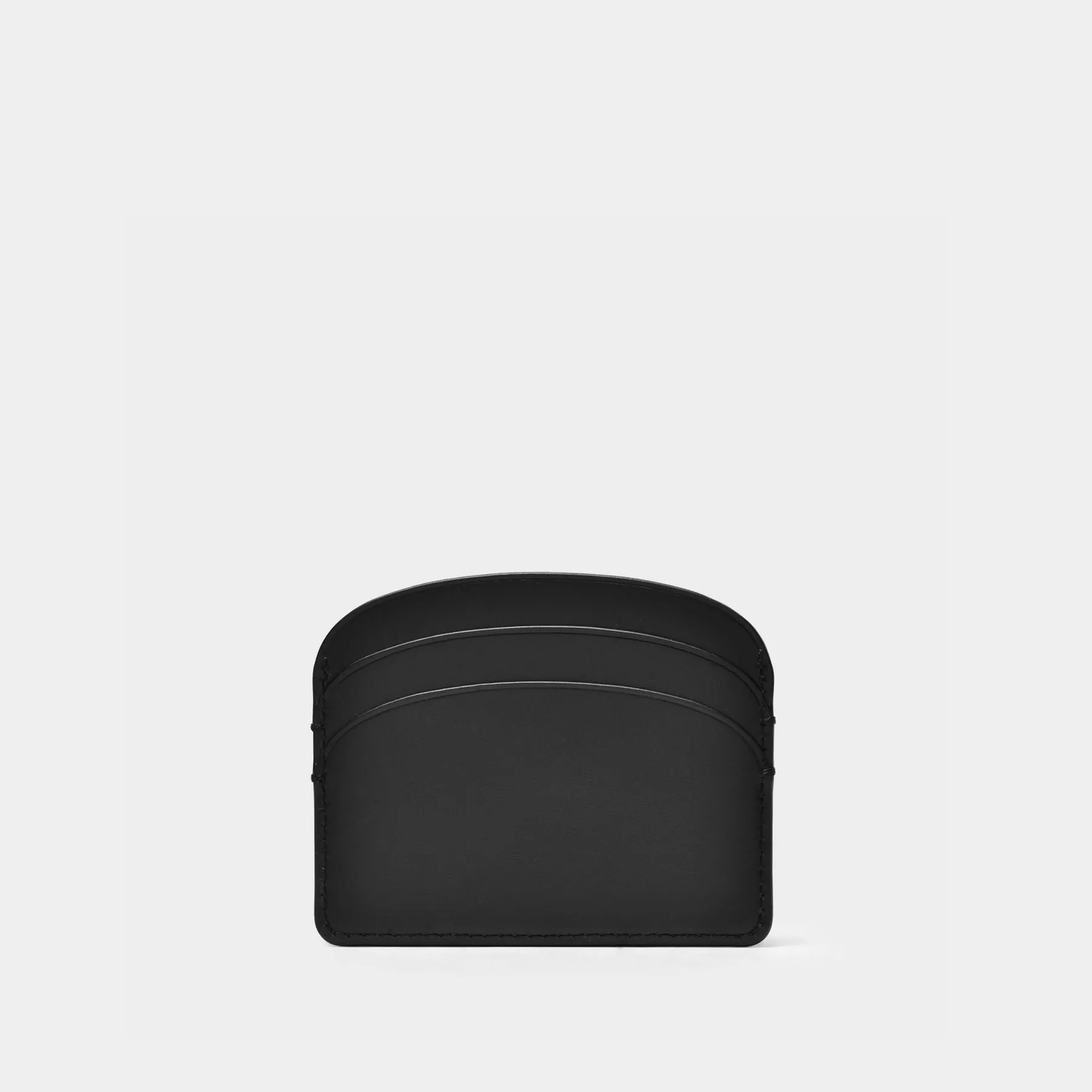 Demi-Lune Card Holder - A.P.C. - Black - Leather