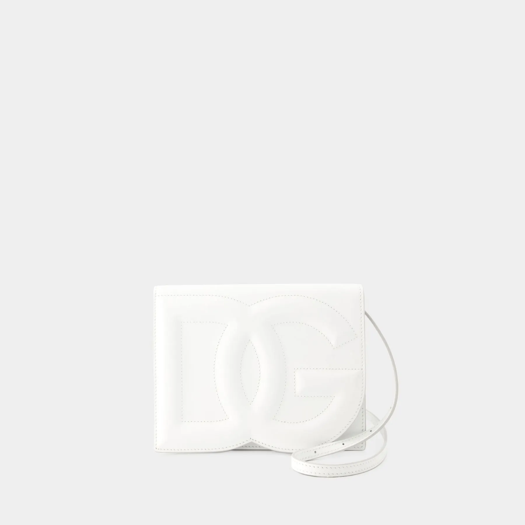 DG Logo Crossbody - Dolce&Gabbana - Leather - White