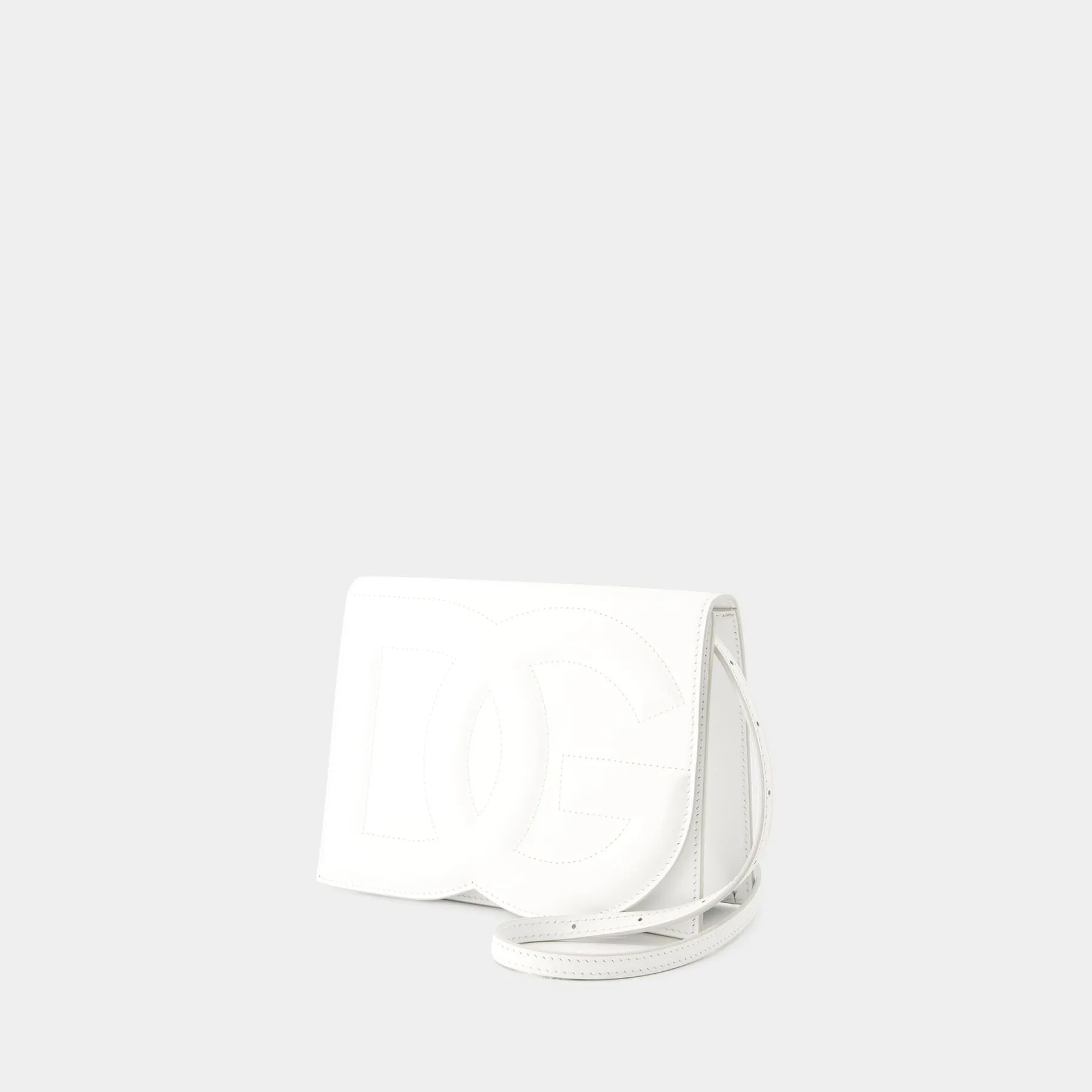 DG Logo Crossbody - Dolce&Gabbana - Leather - White