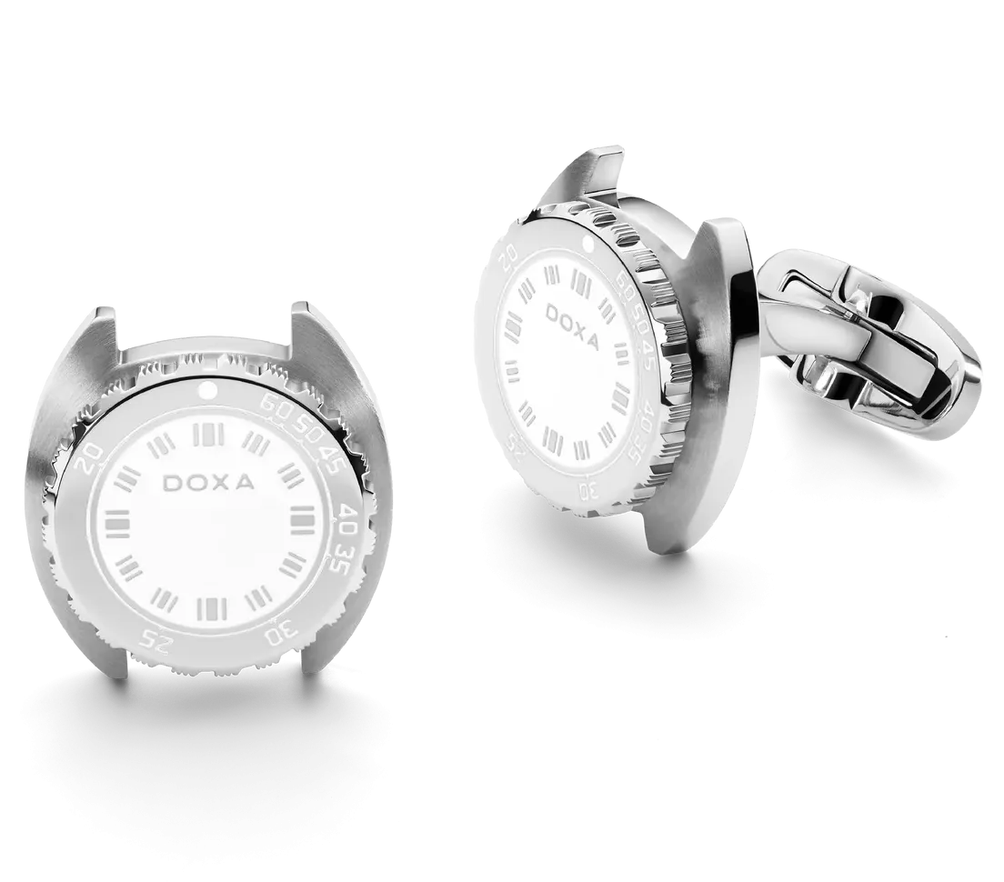 Doxa Cufflinks SUB Whitepearl White