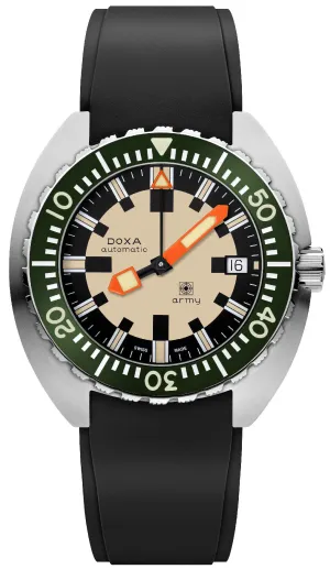 Doxa Dive Army Rubber Watch