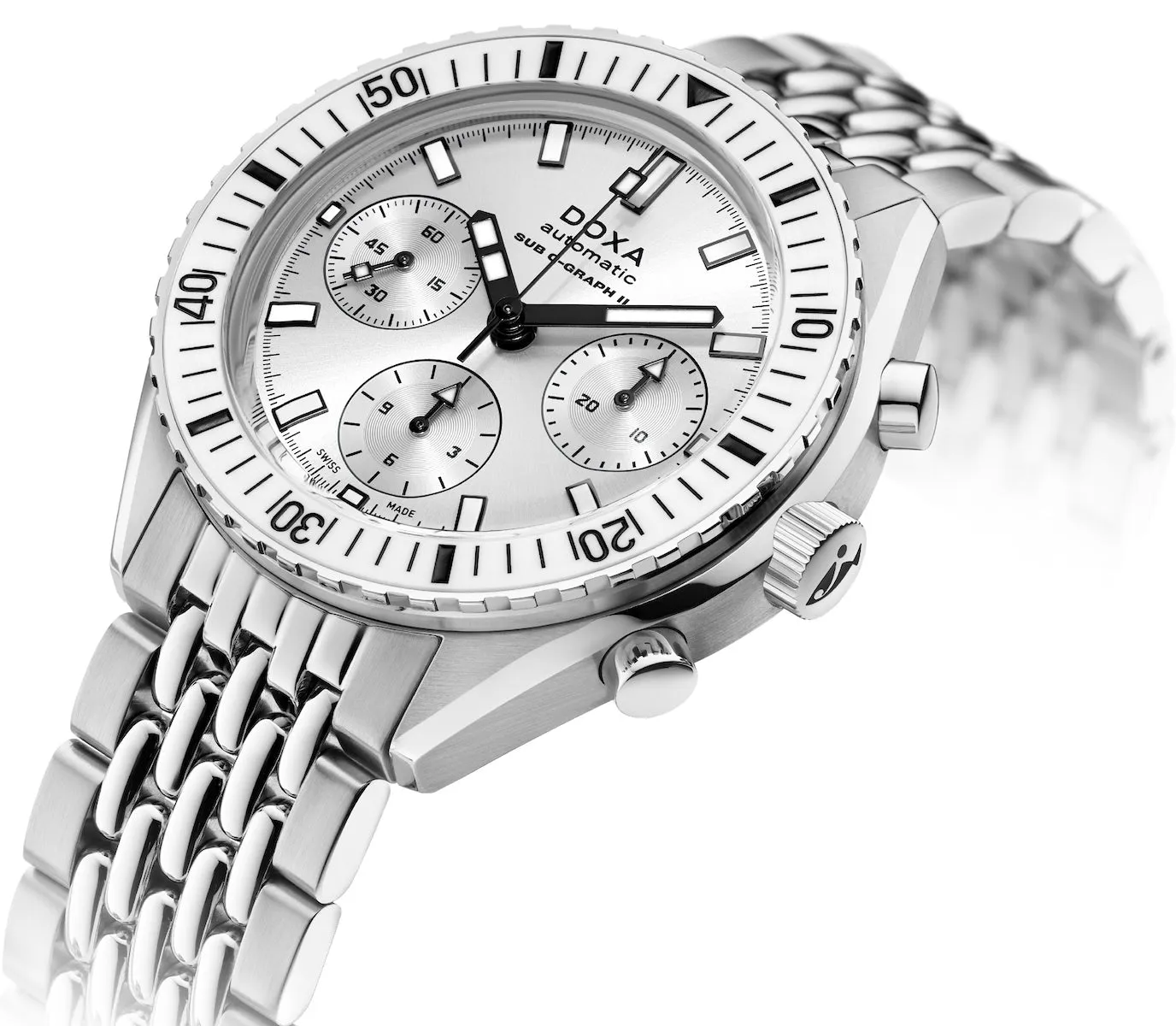 Doxa Sub 200 C-Graph II Whitepearl Bracelet Watch