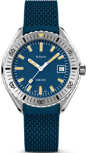 Doxa Sub 200 Caribbean Blue Rubber Watch