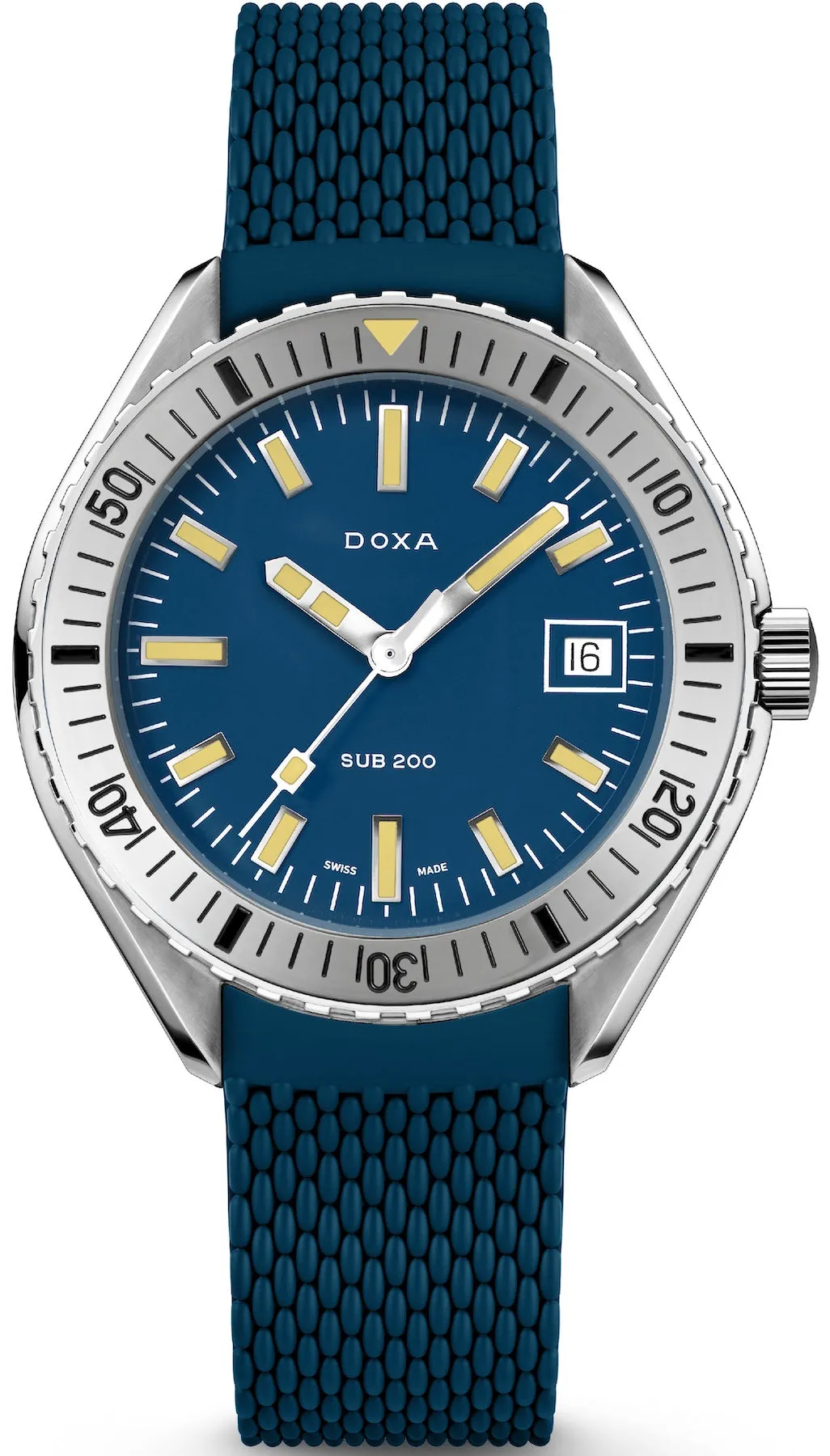 Doxa Sub 200 Caribbean Blue Rubber Watch