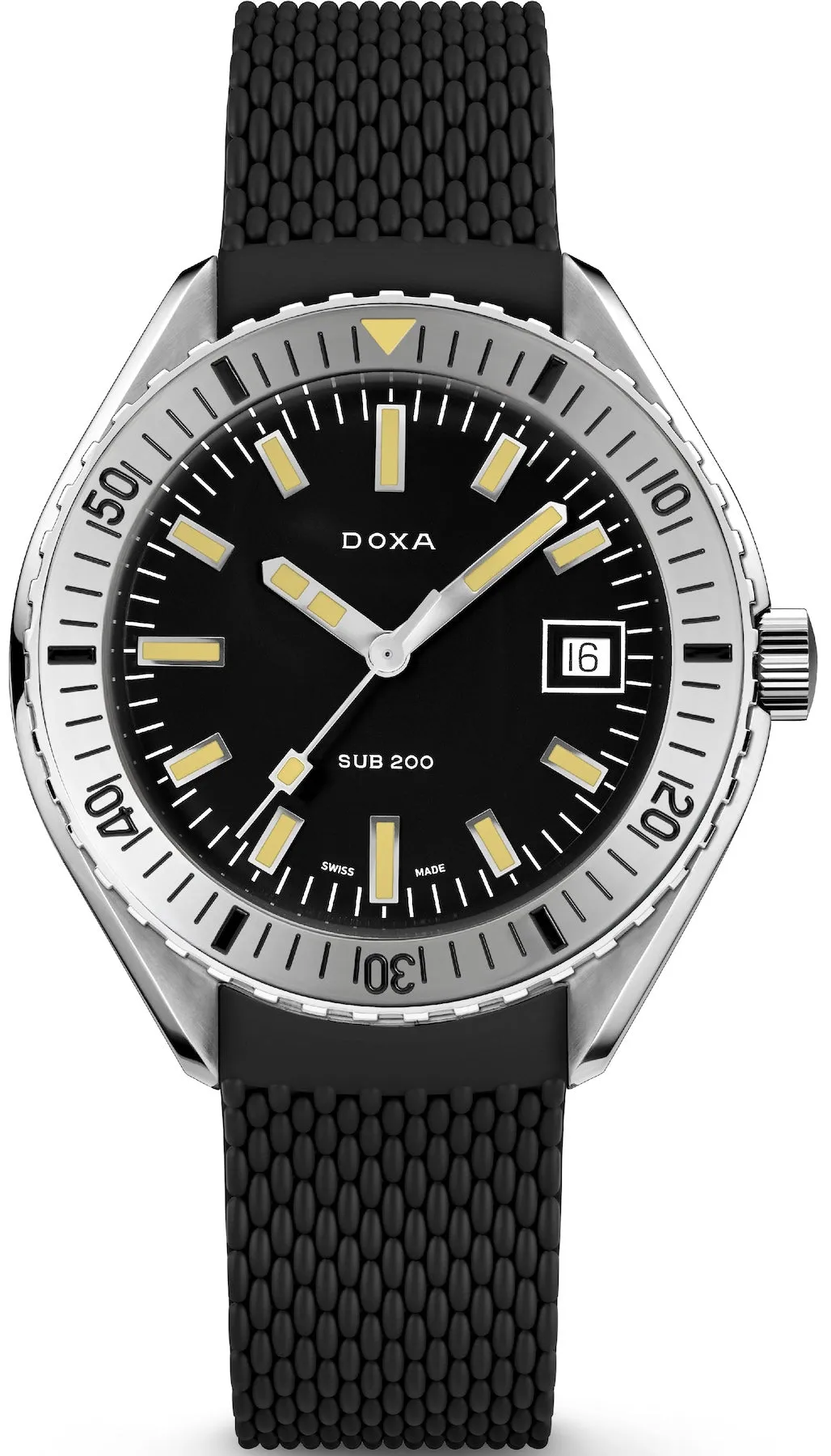 Doxa Sub 200 Sharkhunter Black Rubber Watch