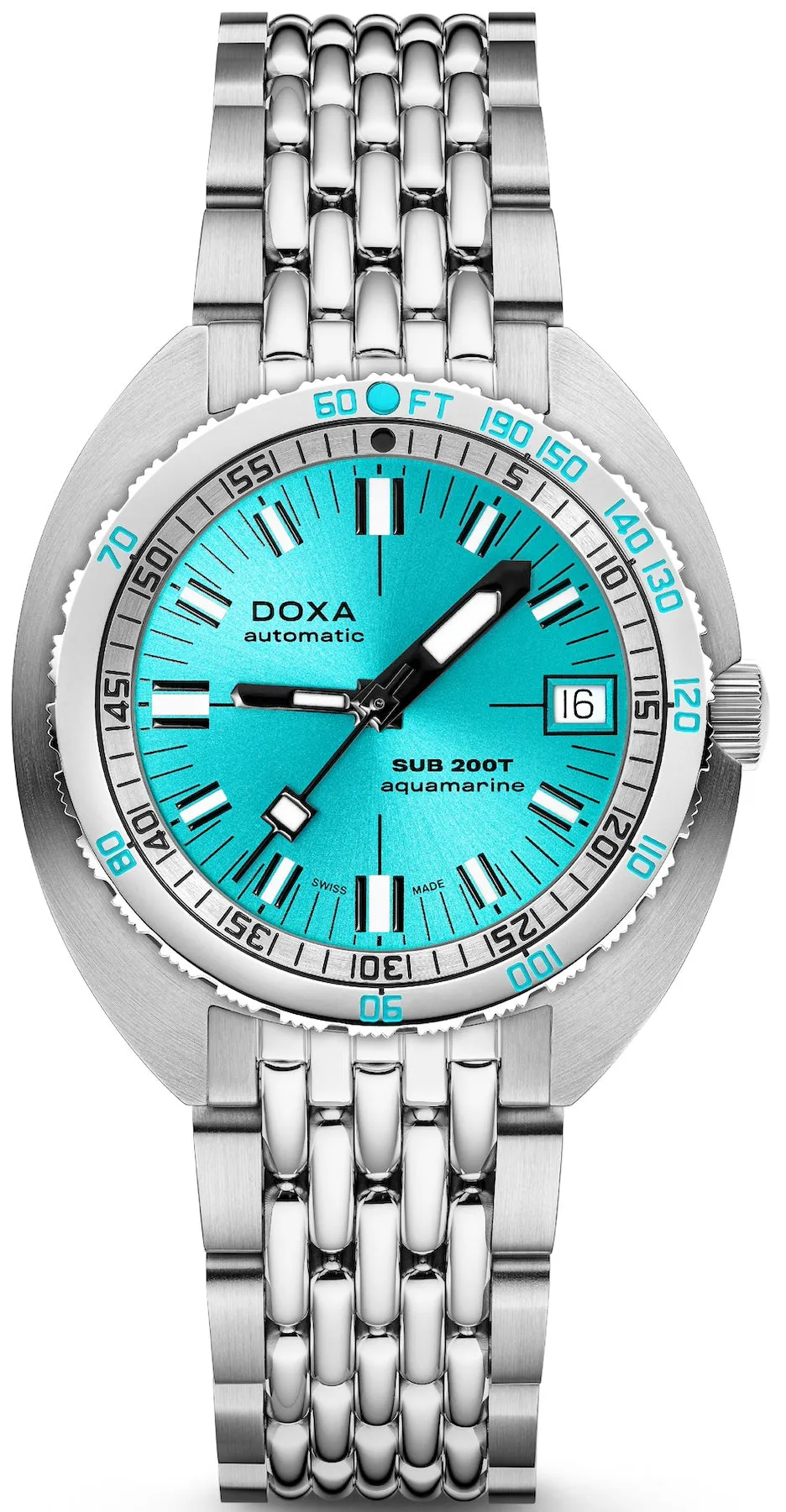 Doxa SUB 200T Aquamarine Sunray Bracelet Watch