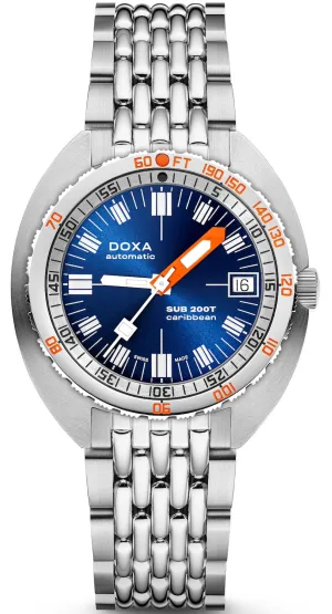 Doxa SUB 200T Caribbean Sunray Bracelet Watch