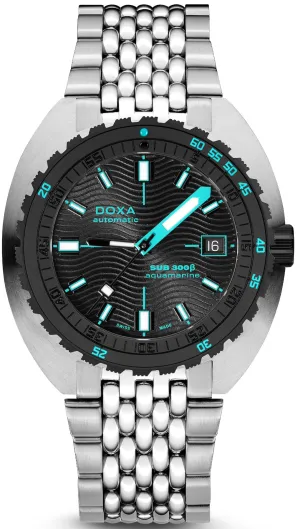 Doxa SUB 300 Beta Ceramic Steel Aquamarine Bracelet Watch