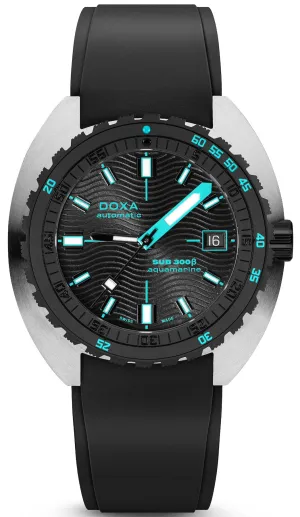 Doxa SUB 300 Beta Ceramic Steel Aquamarine Rubber Black Watch