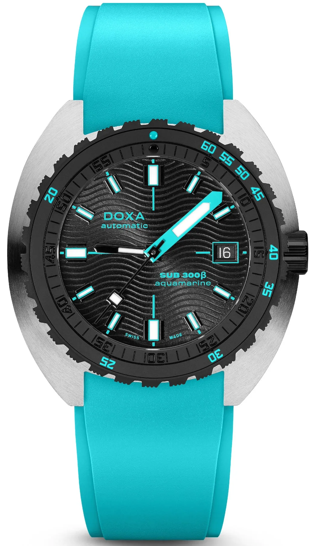 Doxa SUB 300 Beta Ceramic Steel Aquamarine Rubber Turquoise Watch
