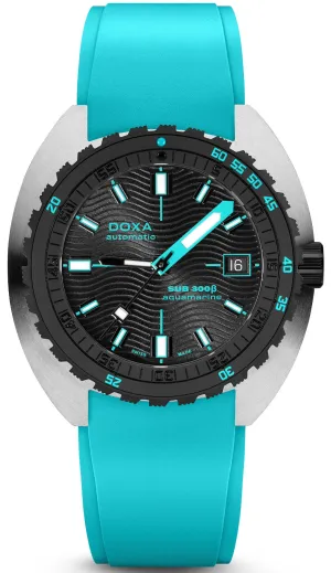 Doxa SUB 300 Beta Ceramic Steel Aquamarine Rubber Turquoise Watch