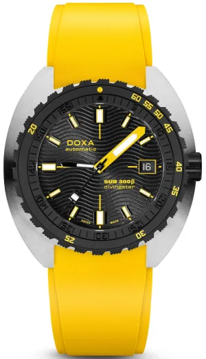 Doxa SUB 300 Beta Ceramic Steel Divingstar Rubber Yellow Watch