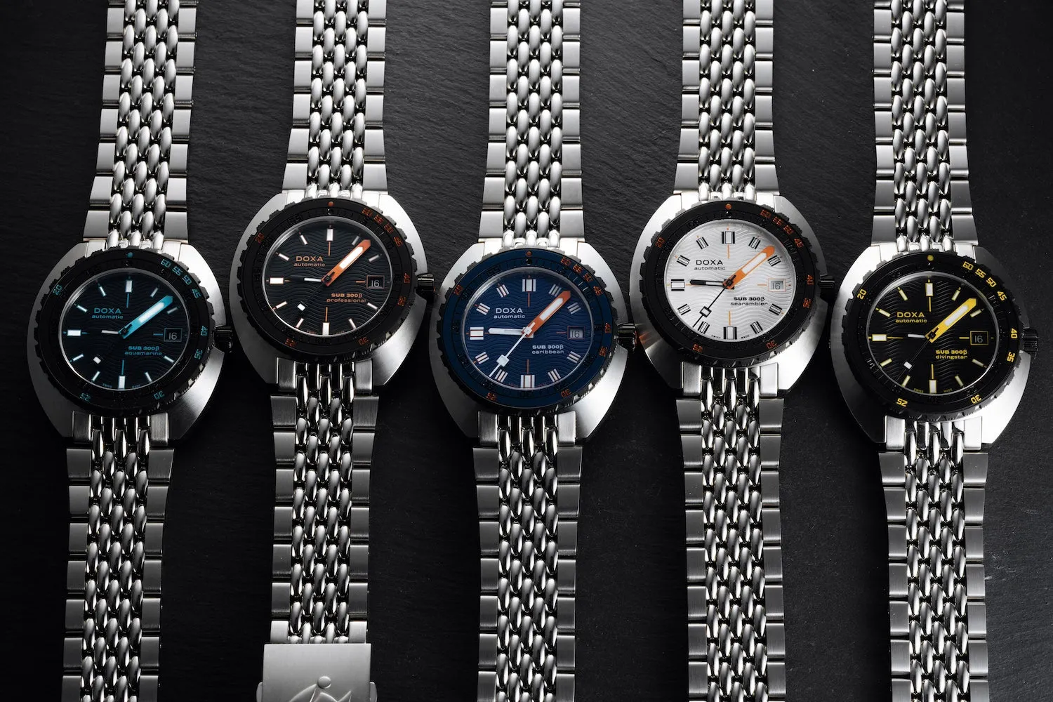 Doxa SUB 300 Beta Ceramic Steel Searambler Bracelet Watch