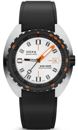 Doxa SUB 300 Beta Ceramic Steel Searambler Rubber Black Watch