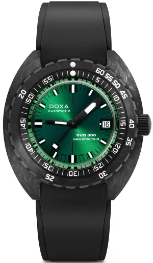 Doxa SUB 300 Carbon Sea Emerald Rubber Watch