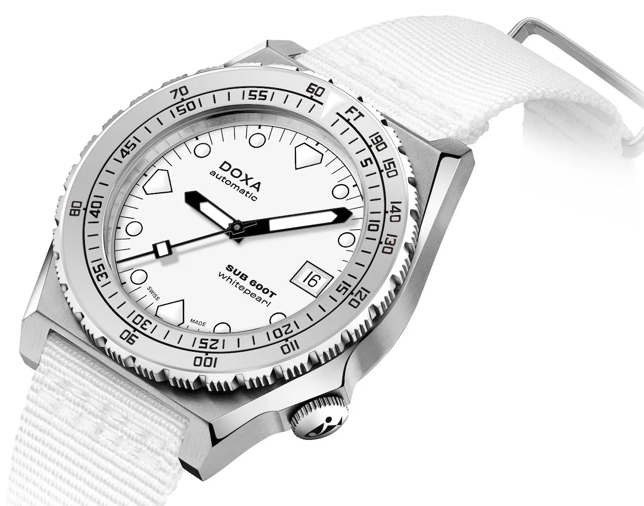 Doxa SUB 600T Whitepearl Nato Watch