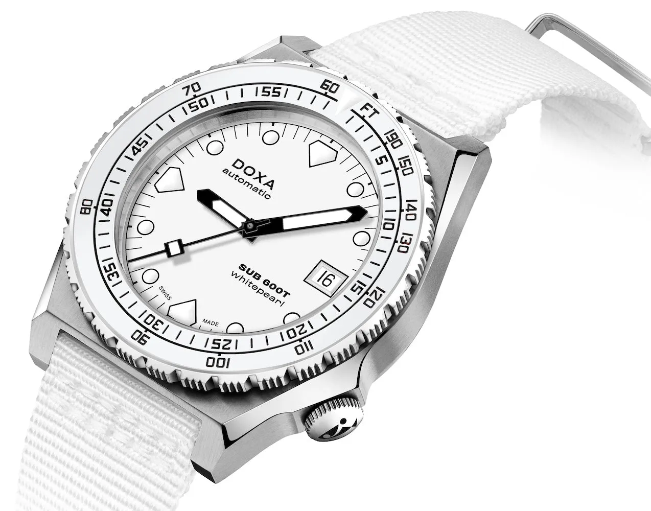 Doxa SUB 600T Whitepearl Nato Watch