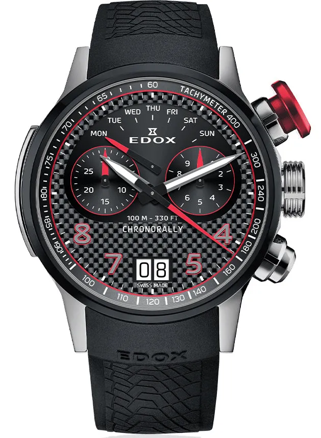 Edox Chronorally Chronograph Titanium Watch