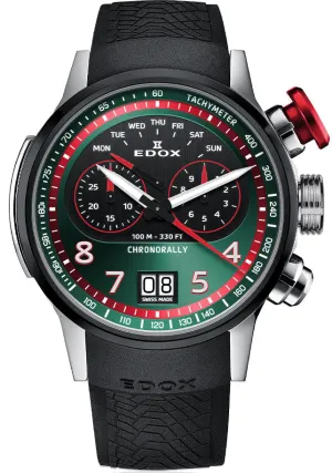 Edox Chronorally Chronograph Titanium Watch