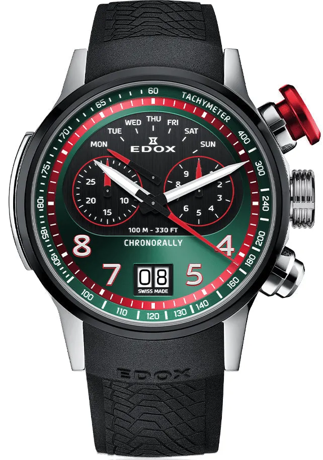 Edox Chronorally Chronograph Titanium Watch