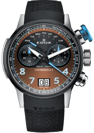 Edox Chronorally Chronograph Titanium Watch
