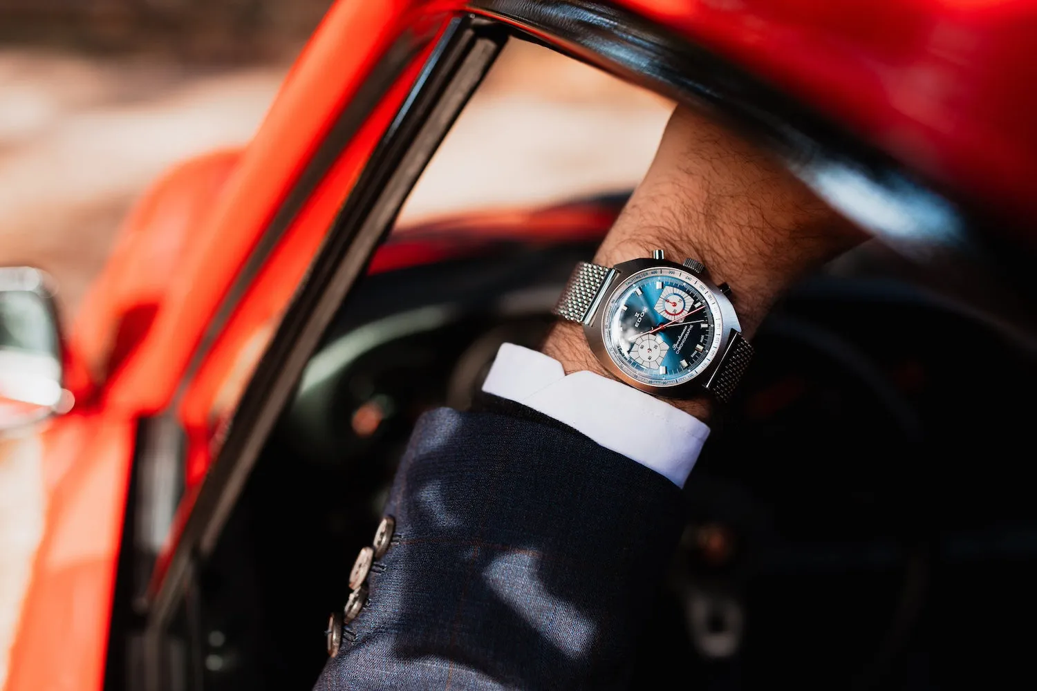 Edox Sportsman Chronographe Automatic Blue Limited Edition Watch