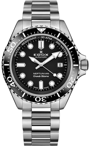 Edox Watch Neptunian Grande Reserve Black