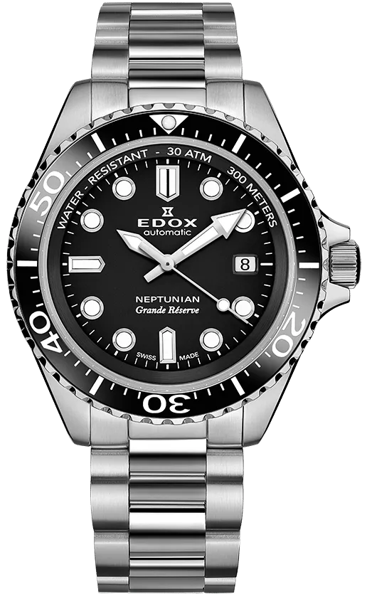 Edox Watch Neptunian Grande Reserve Black