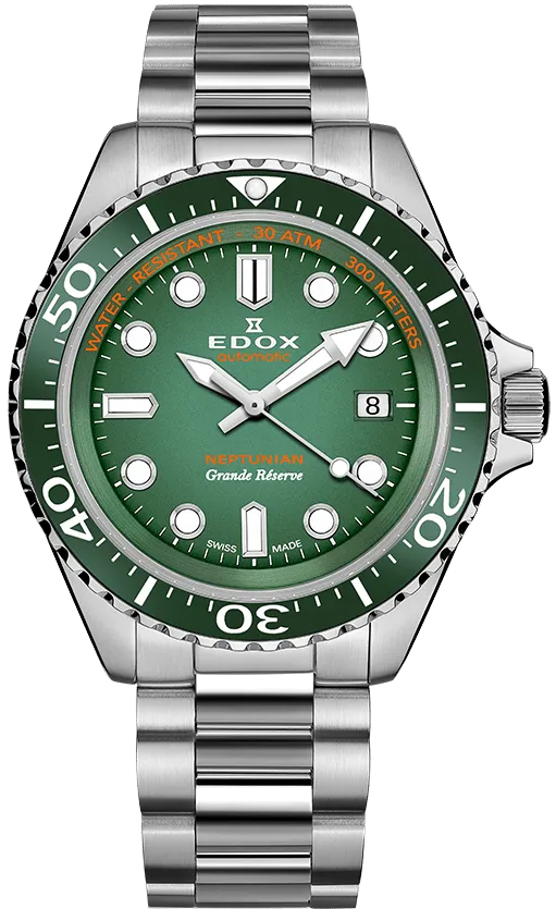 Edox Watch Neptunian Grande Reserve Green
