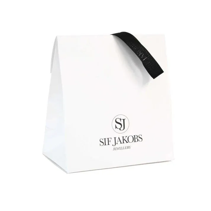 Ellera Medio Silver Earrings w. Black Zirconias