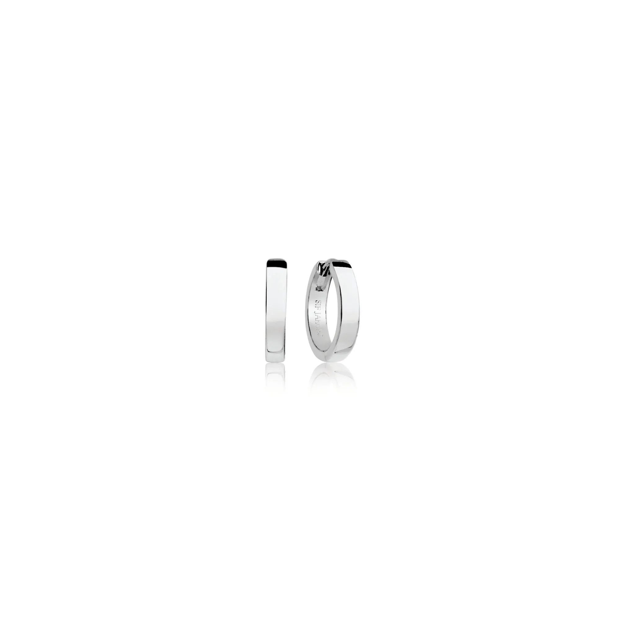 Ellera Pianura Grande Silver Hoops 11mm