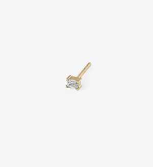 Emerald-Cut Diamond Stud 0.10 - Single