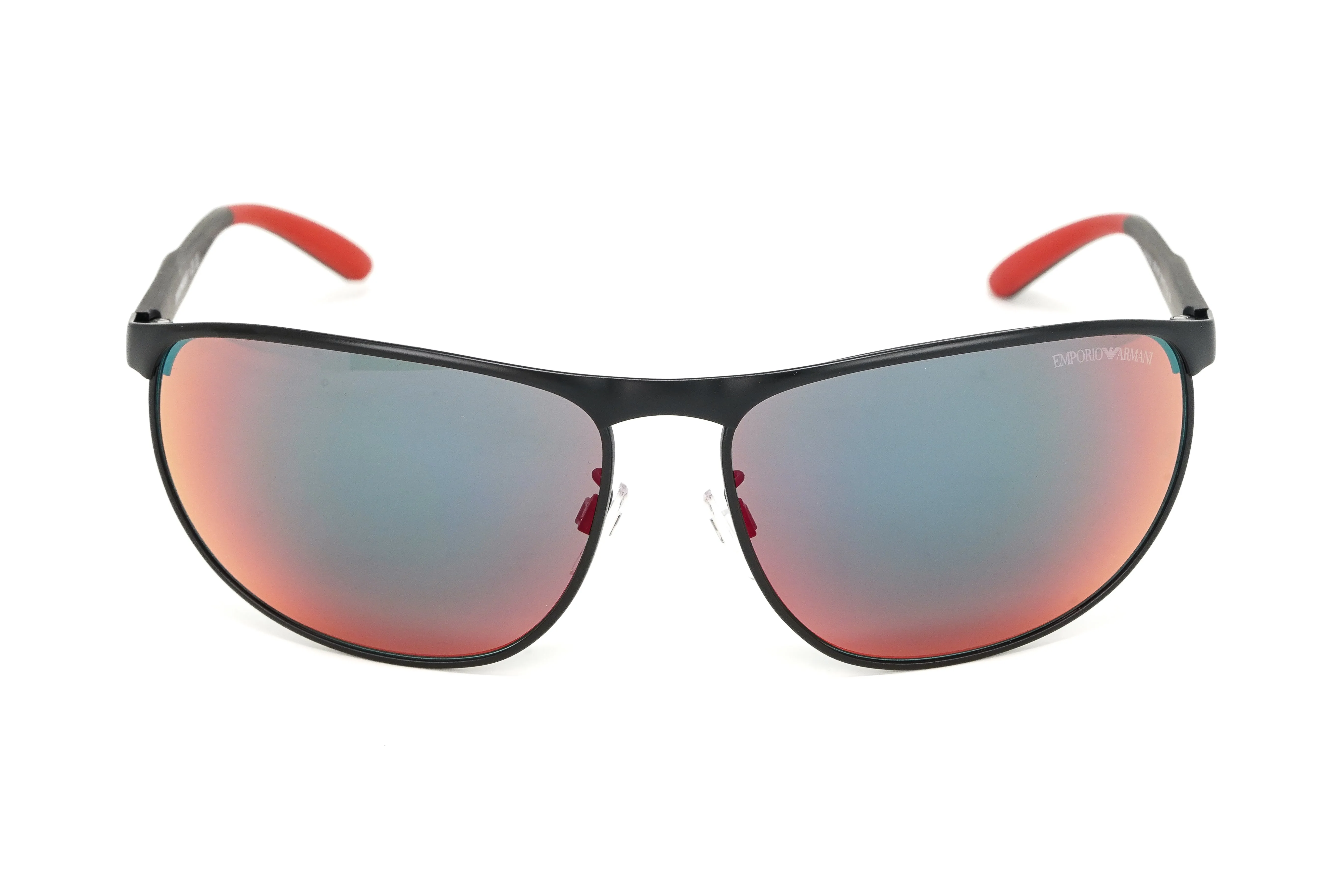 Emporio Armani Men's Sunglasses Wraparound Black/Red EA212430016P