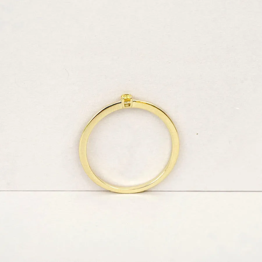 Essential Spring 18K Gold Ring w. Sapphire