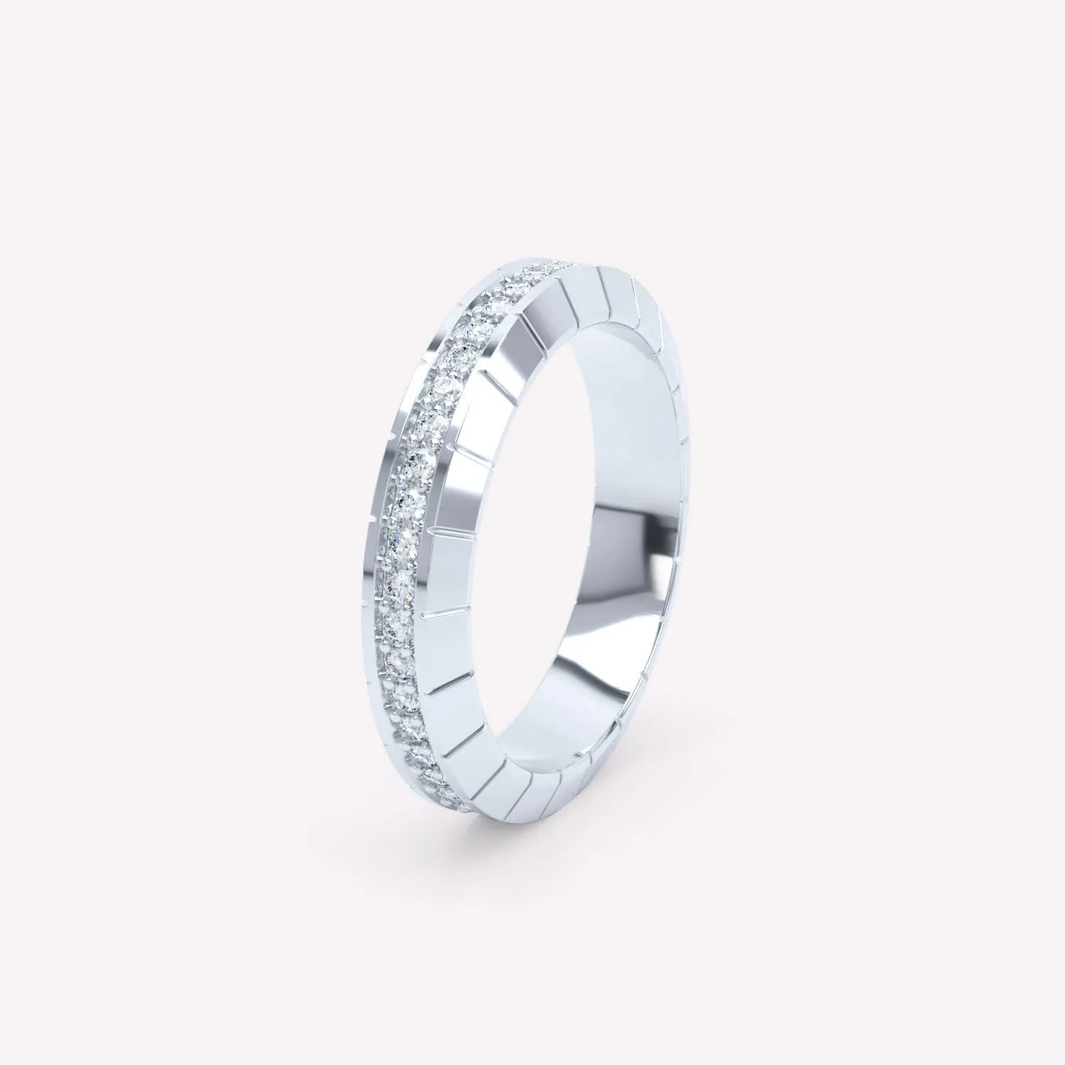 Eternity 4mm 18K Whitegold Ring w. Lab-Grown Diamonds