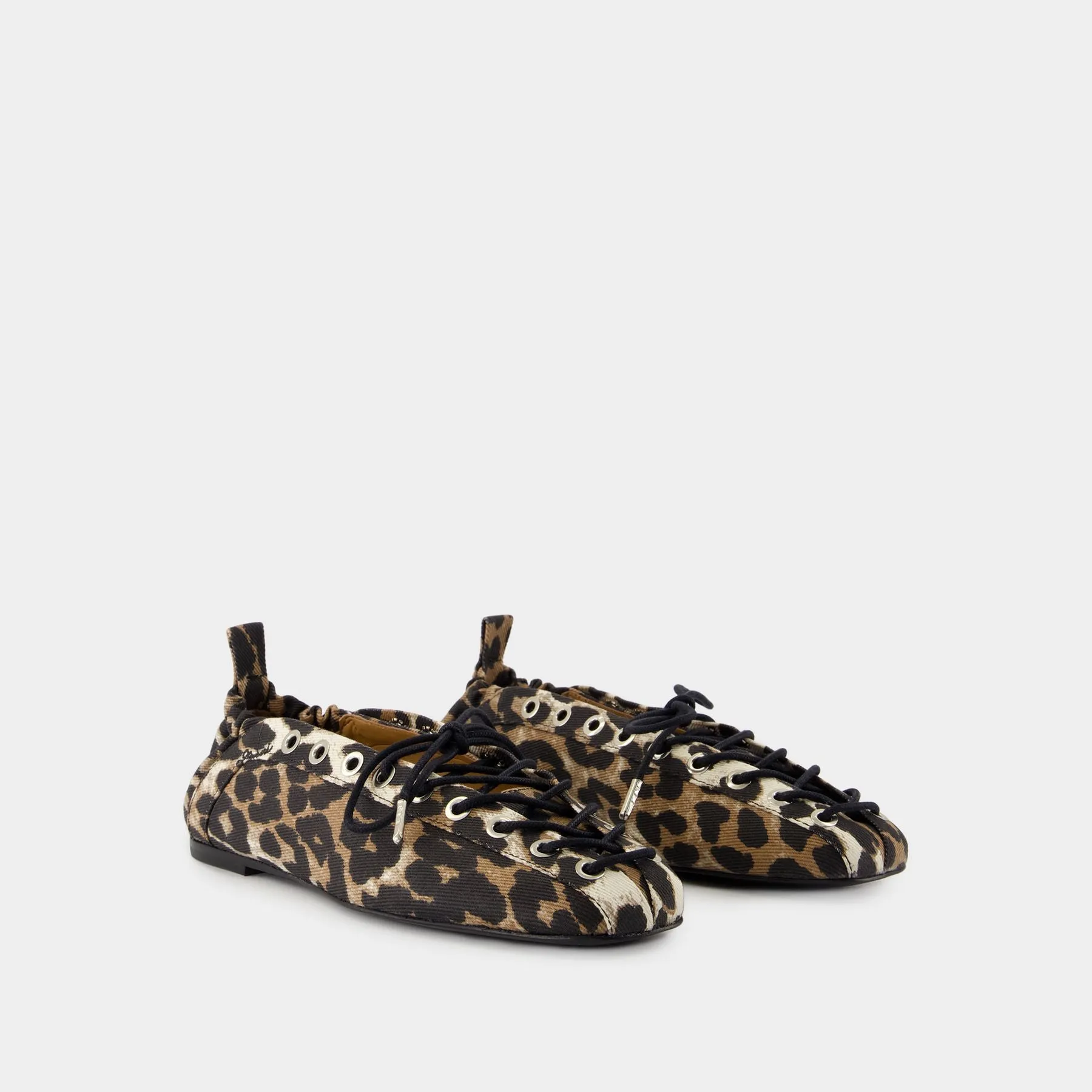 Eyelets Ballerina - Ganni - Denim - Printed
