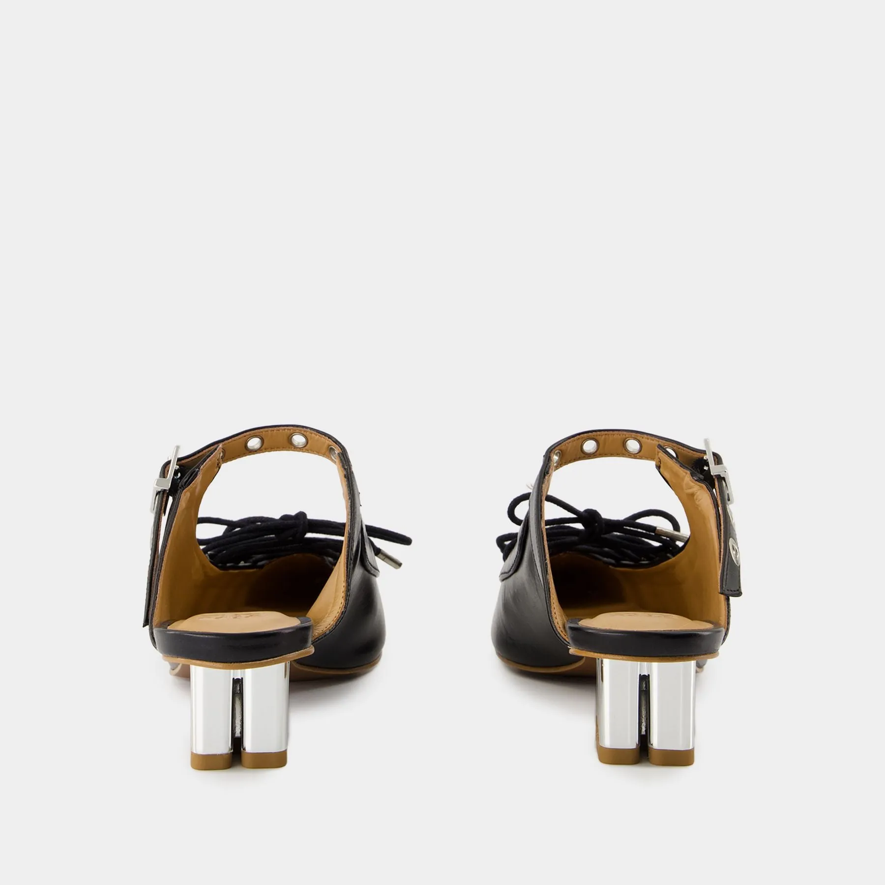 Eyelets Sandals - Ganni - Synthetique - Black