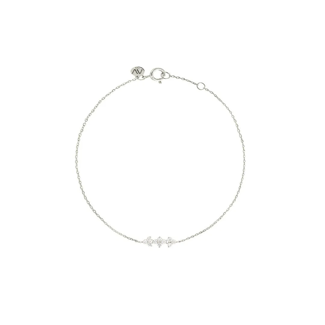 Fairy Lights 18K White Gold Bracelet w. Diamonds