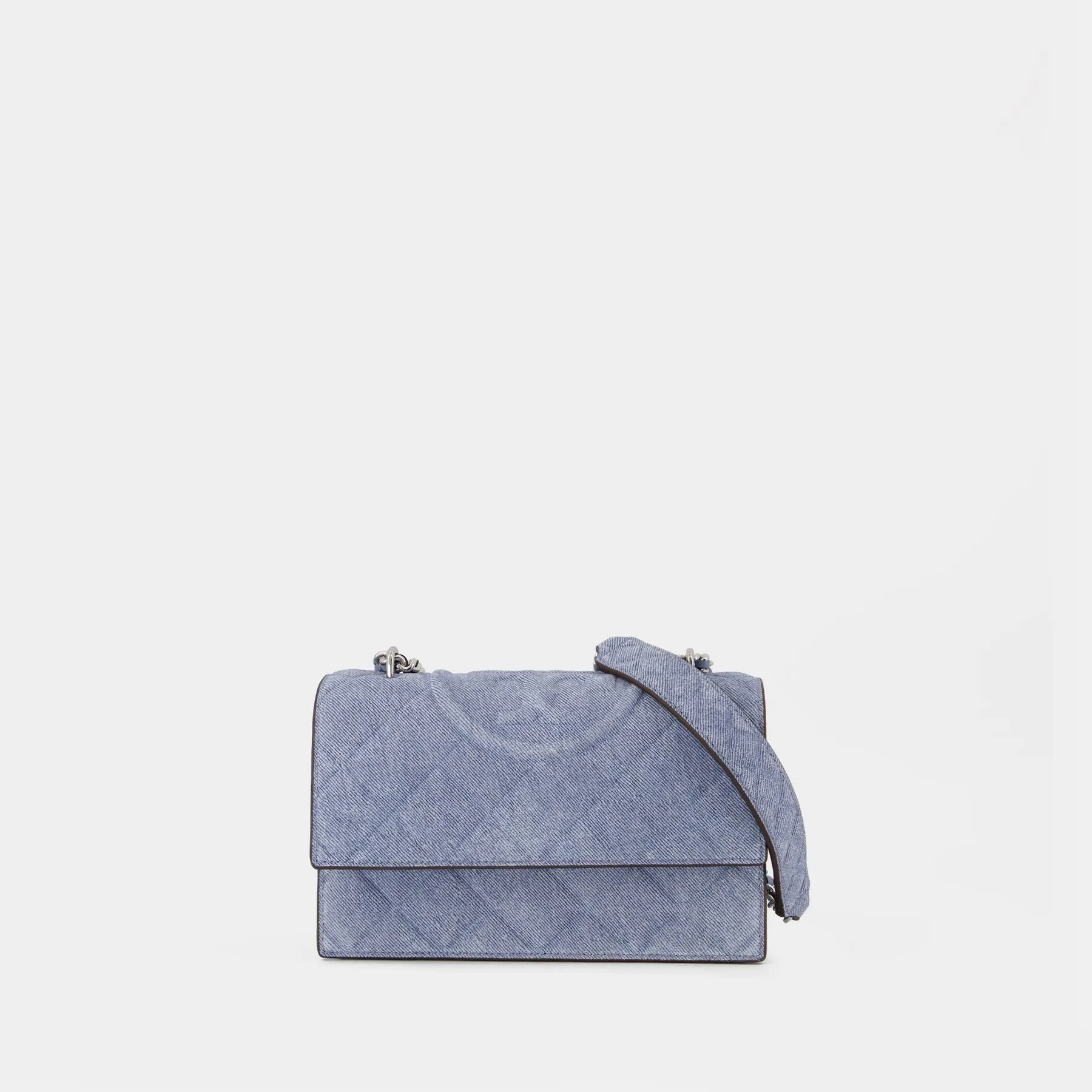 Fleming Small Convertible Shoulder Bag - Tory Burch - Leather - Blue