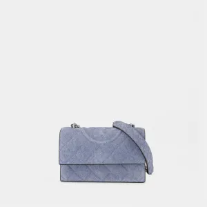 Fleming Small Convertible Shoulder Bag - Tory Burch - Leather - Blue