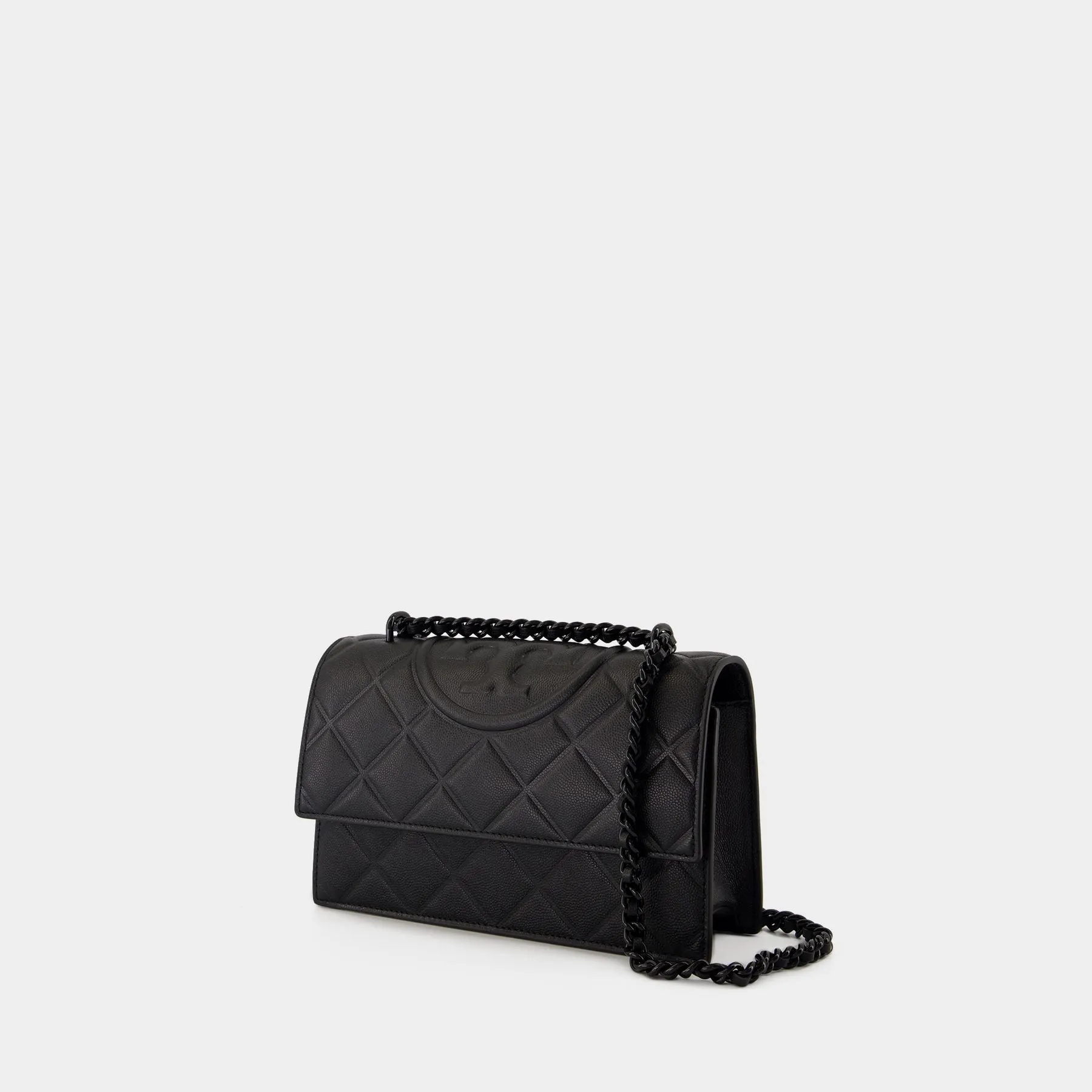 Fleming Soft Small Convertible Bag - Tory Burch - Leather - Black