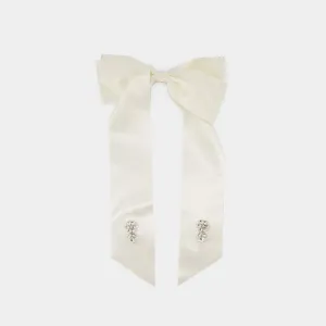 Flower Bow Hair Clip - Simone Rocha - Polyester - Ivory