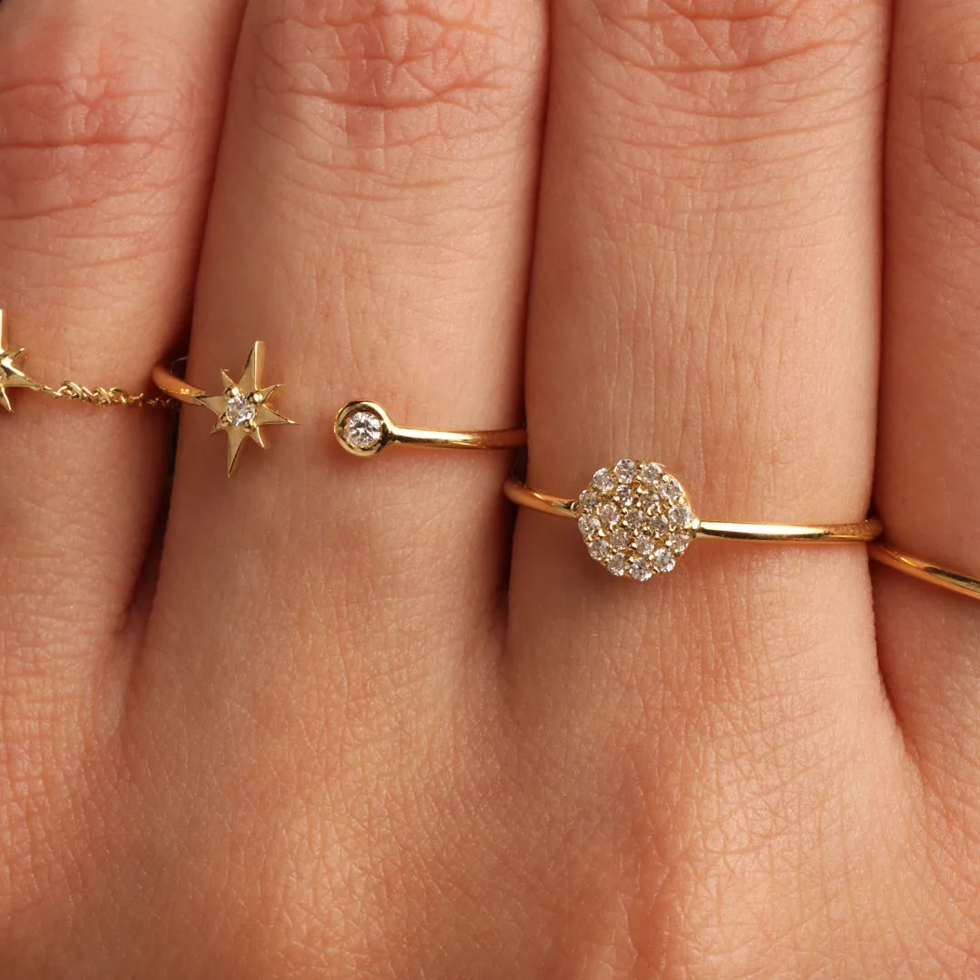 Follow the Northern Star 18K Rose Gold Ring w. Diamonds