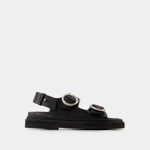 Fussbet Sandals - AMI Paris - Leather - Black