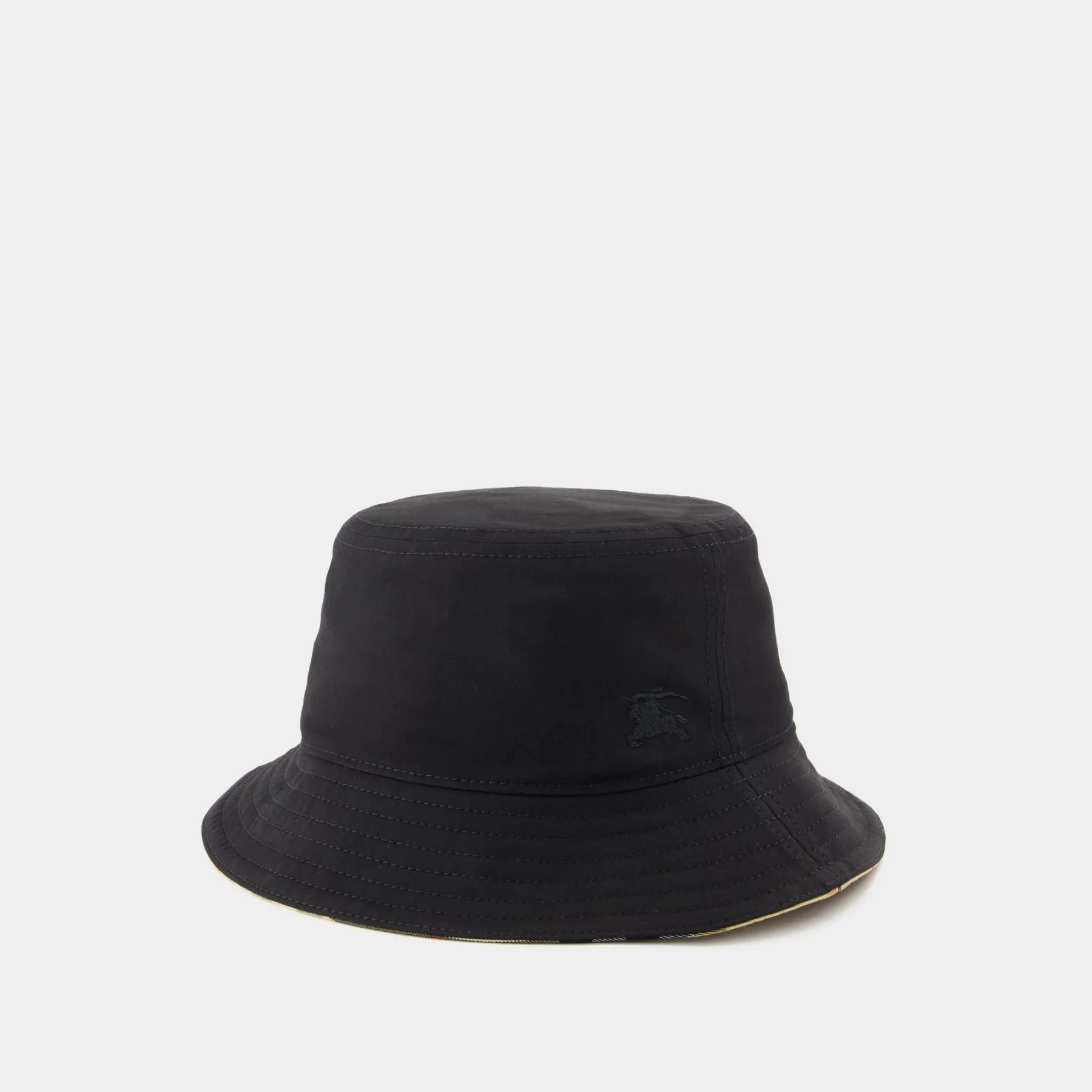 Gabardine Bucket Hat - Burberry - Cotton - Black