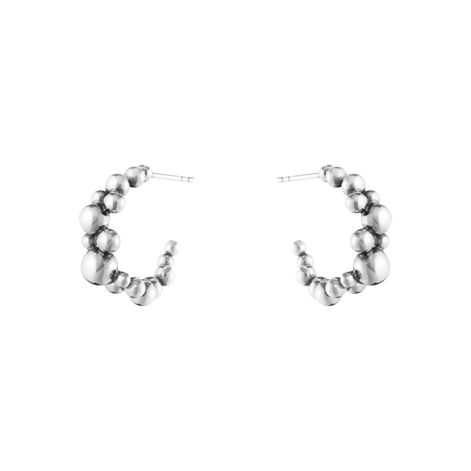 Georg Jensen Moonlight Grapes Sterling Silver Hoop Earrings