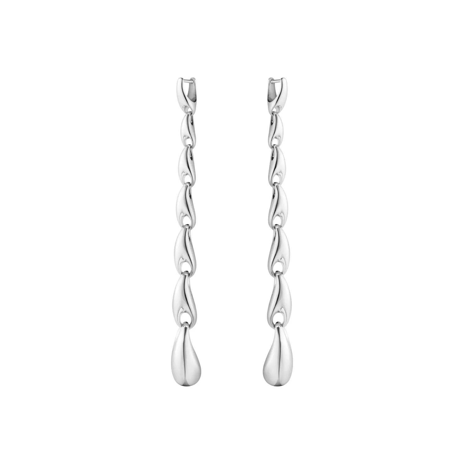 Georg Jensen Reflect Sterling Silver Extra Long Earrings