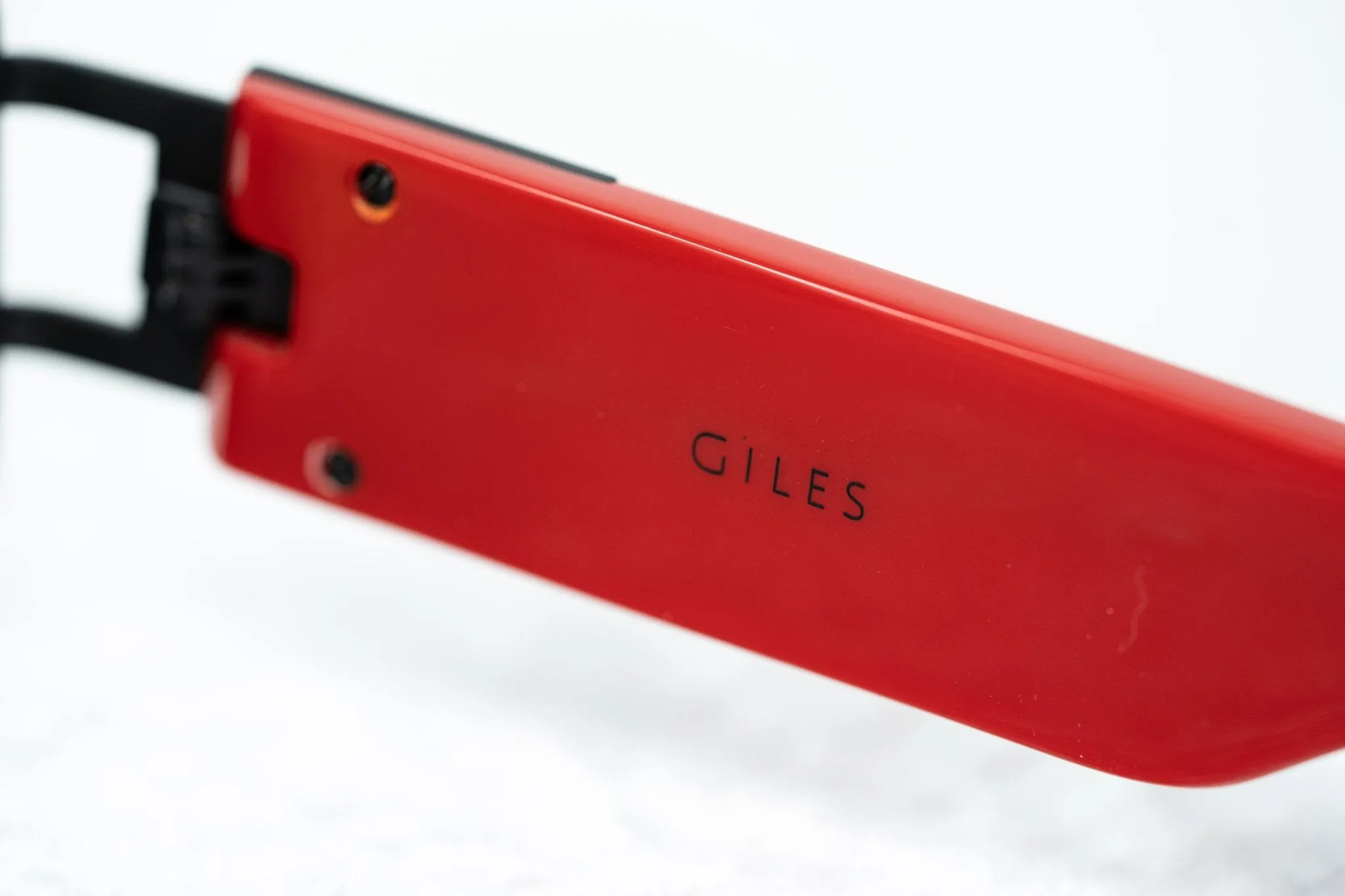 Giles Deacon Sunglasses Shield Red and Dark Grey