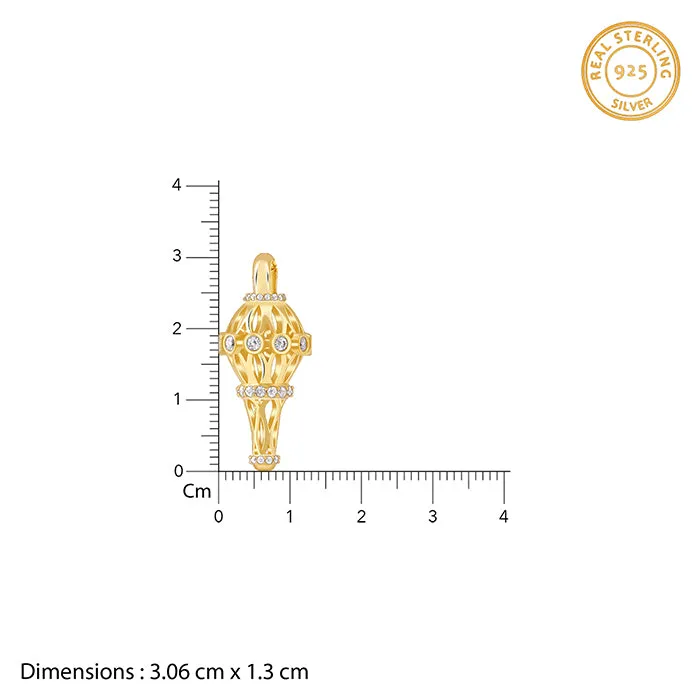 Golden Hanuman Gada Pendant With Box Chain For Him Giva