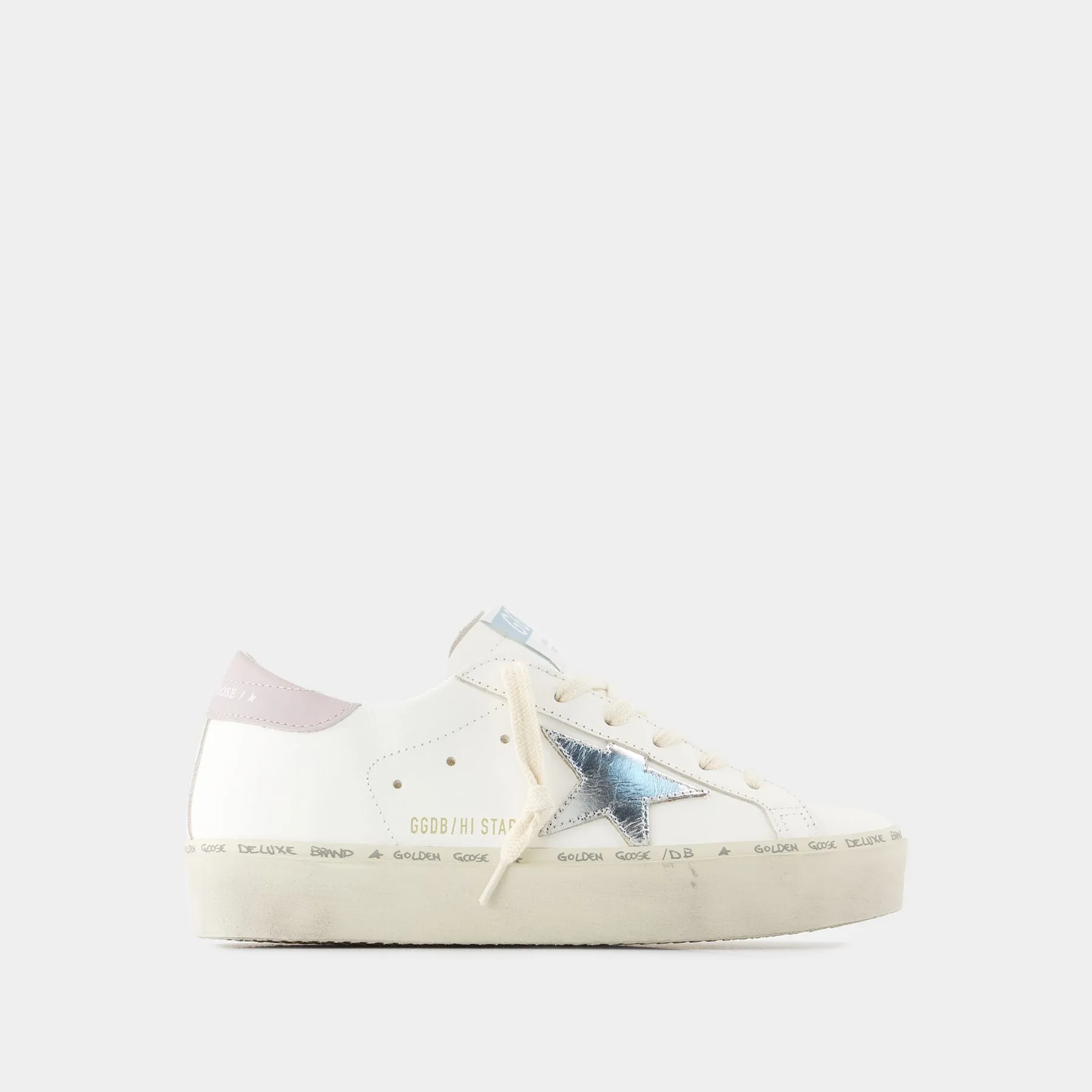 Hi Star Sneakers - Golden Goose Deluxe Brand - Leather - White